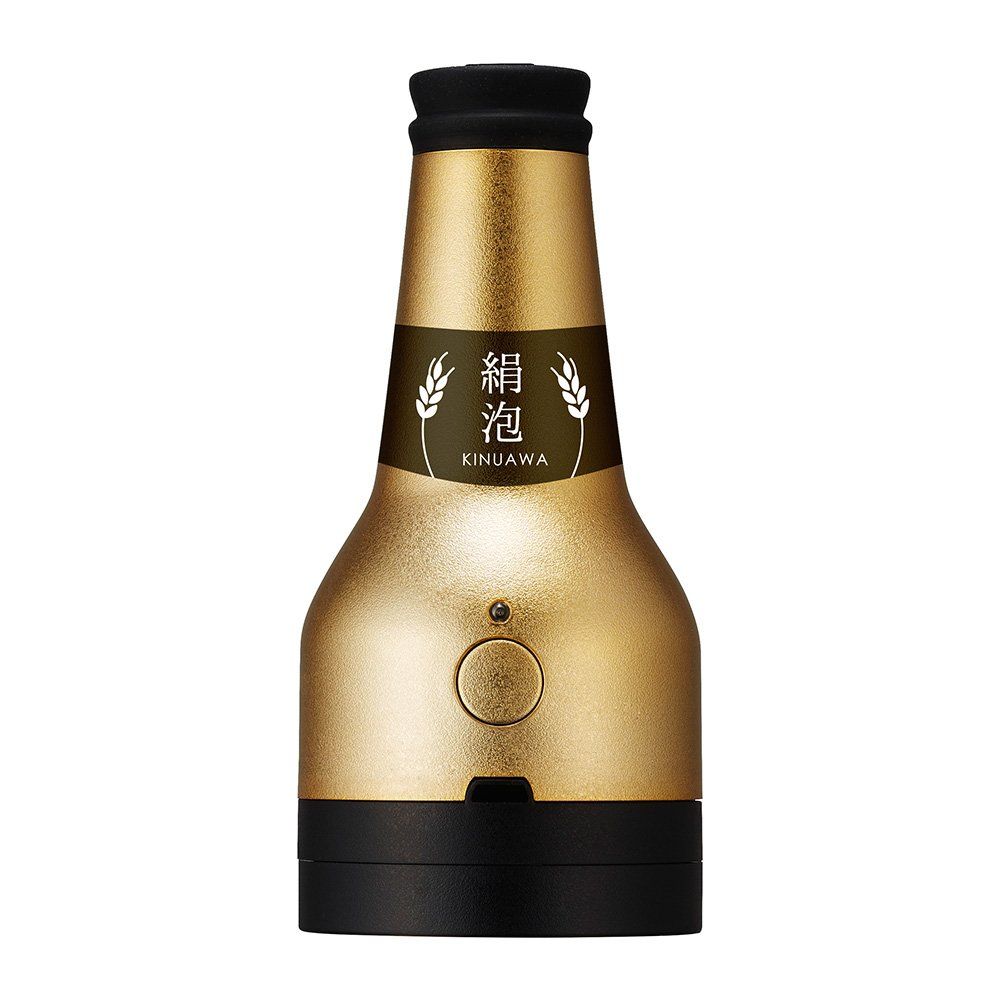 ドウシシャ ビアサーバー 絹泡 ビンタイプ 缶ビール用 ダブル超音波式 ゴールド DKB-18GD ゴールド