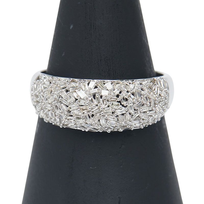 パヴェ K18WG ホワイトゴールド レディース 1-0237324