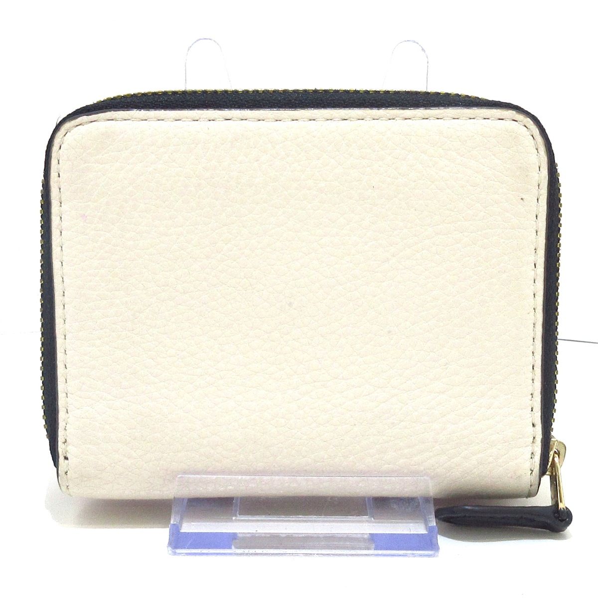 消費税無し COACH(コーチ) 2つ折り財布美品 - ピンク×アイボリー レザー 小物