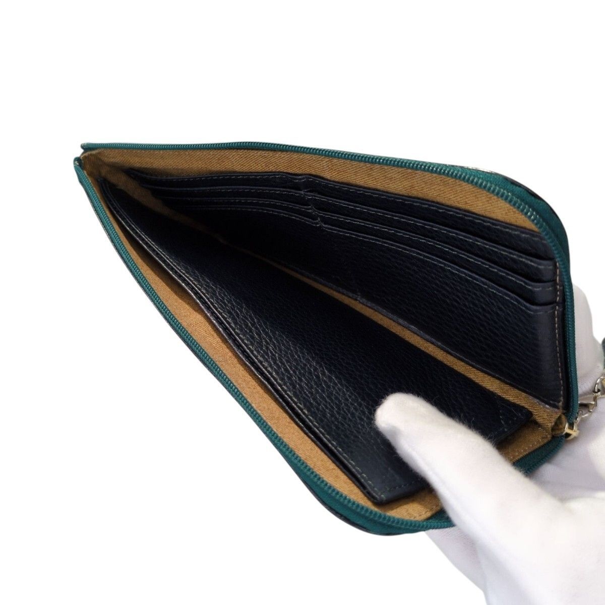 【ATAO】ネイビーレザー 長財布 ATAO アタオ 長財布 レザー L字ファスナー エナメル パテント