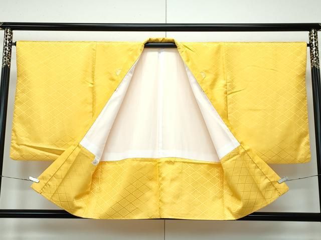 黄朽葉色地 洗える着物