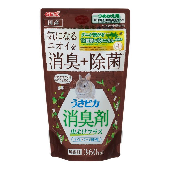 【同梱不可】【12個セット】ジェックス ジェックスうさピカ消臭剤虫よけプラス詰替え360mL