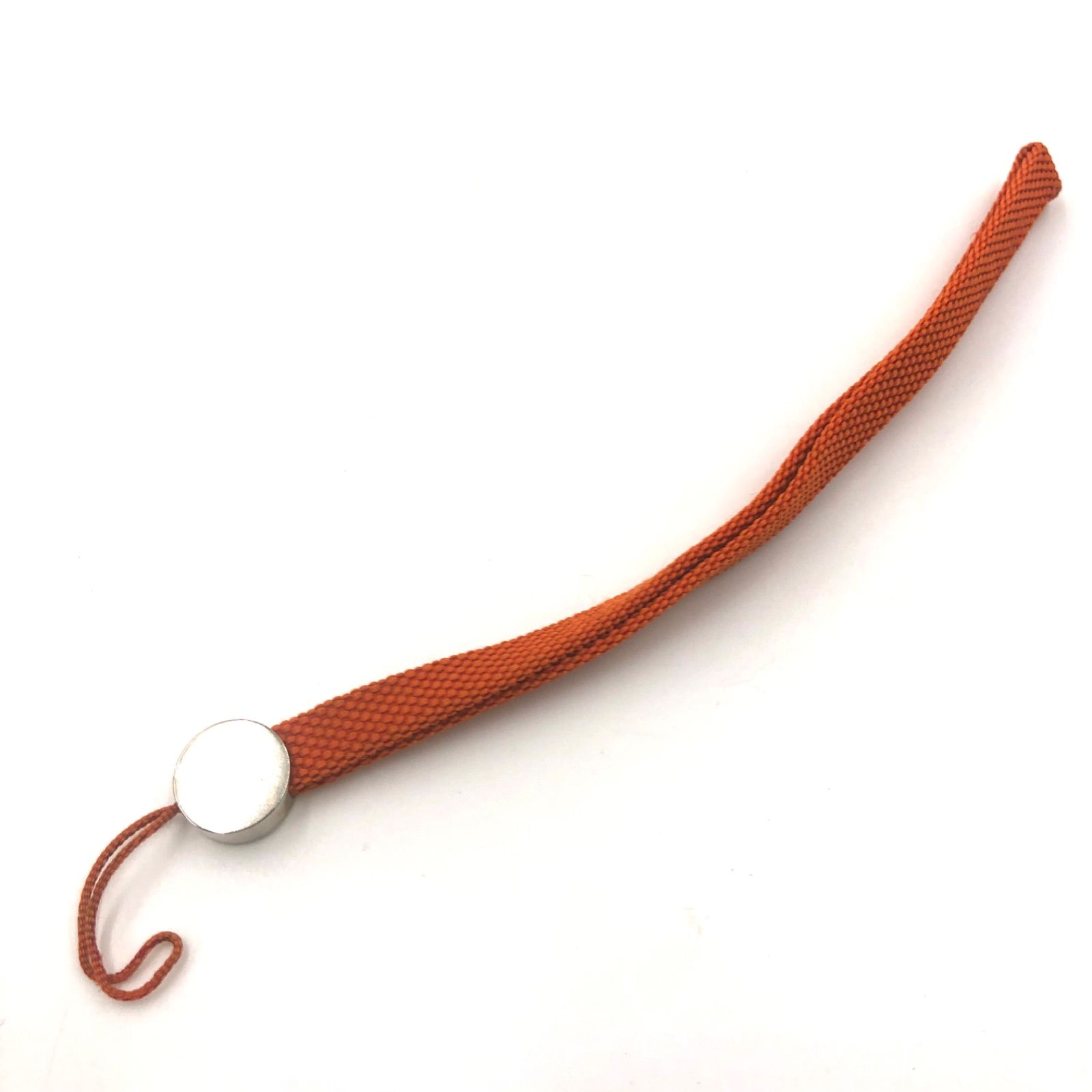 □良品□HERMES エルメス セリエ 携帯ストラップ キャンバス オレンジ