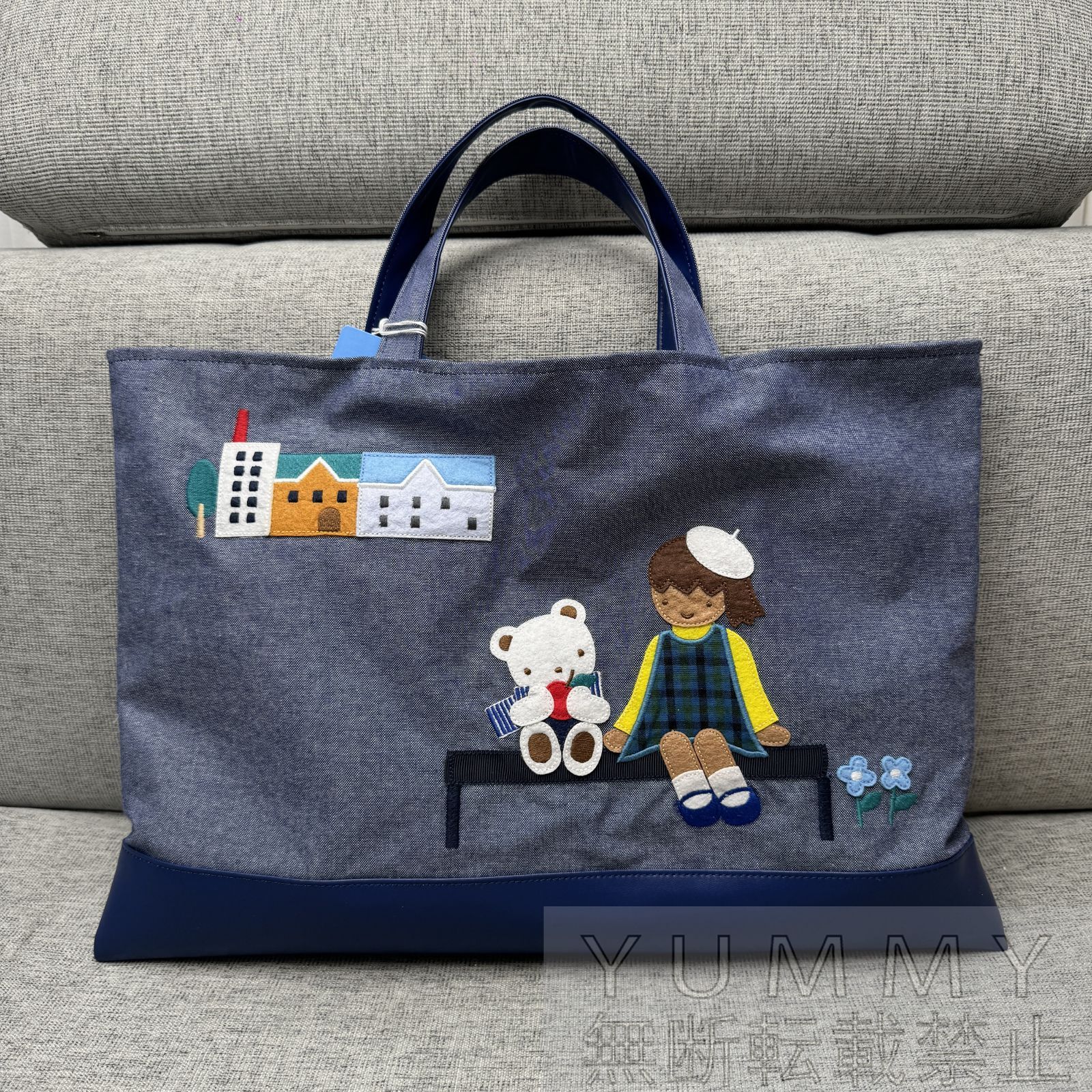 新品 ファミリア デニムバッグ 甘