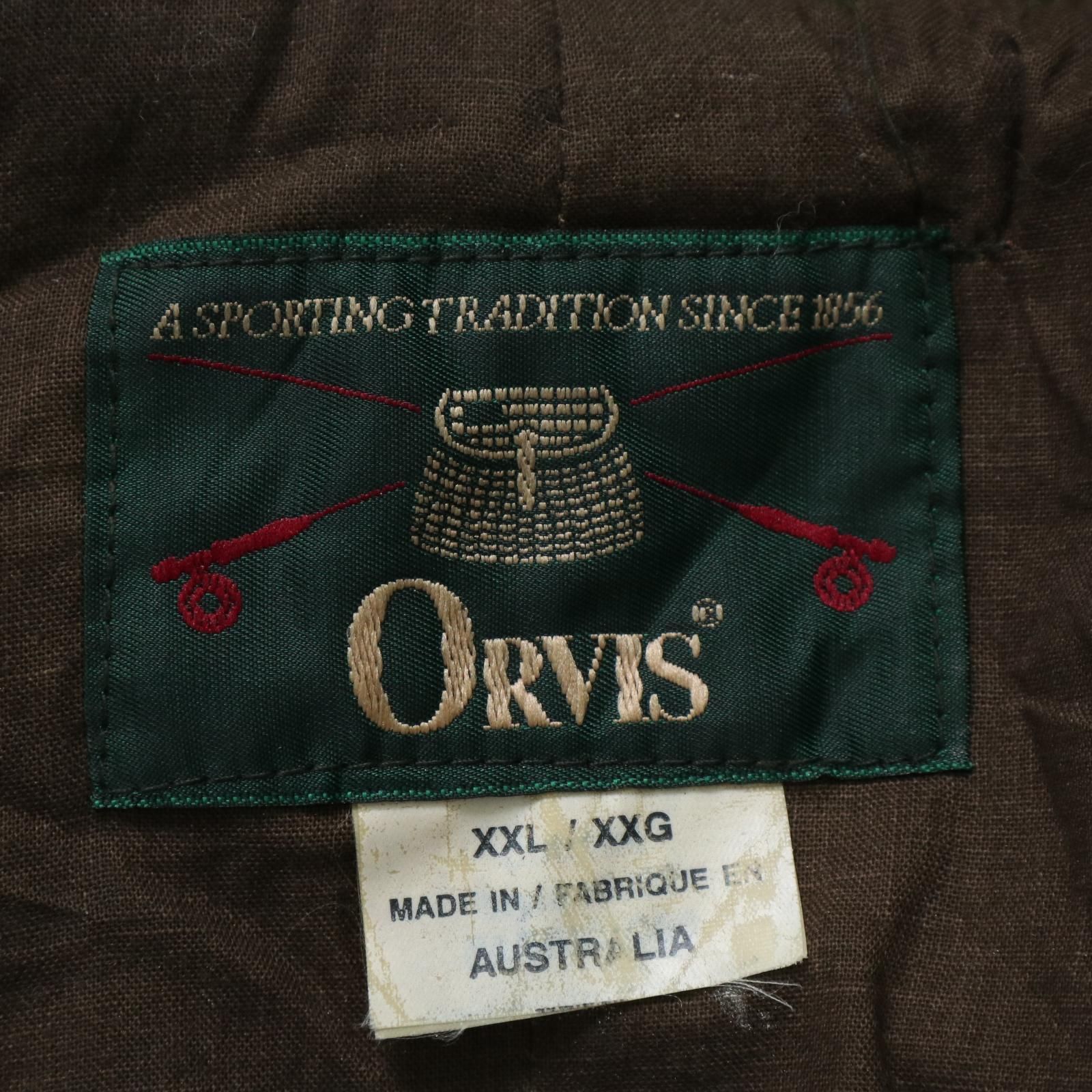 90年代 ORVIS オービス オイルドハンティングジャケット アウトドア 大きいサイズ オリーブ(メンズ XXL)中古 古着 A4743 90年代 ORVIS オービス オイルドハンティングジャケット アウトドア