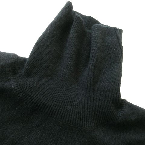 未使用品 ケンゾー KENZO カシミヤ100％ ニット セーター タートルネック 長袖 無地 2 M 黒 ブラック /AO22 ■GY18 レディース ケンゾー KENZO カシミヤ100％ ニット セーター タートルネック