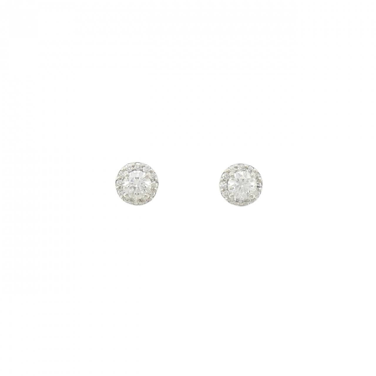 リメイク PT900|ST ダイヤモンド ピアス 0.206CT 0.219CT E SI1 EX