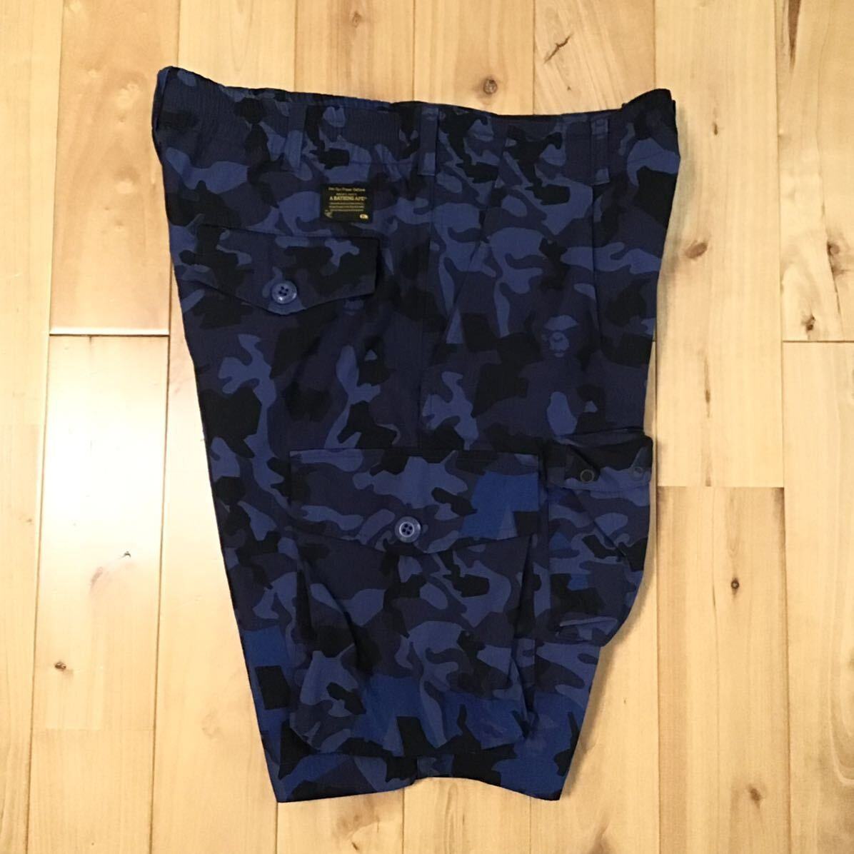 BAPE SAND camo カーゴ ハーフパンツ Mサイズ ネイビー a