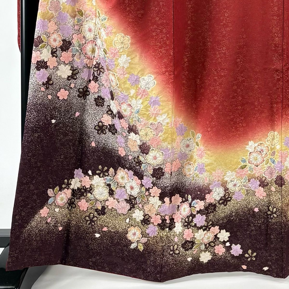 振袖 身丈165cm 裄丈69.5cm L 袷 徳永憲峯 鈴乃屋 落款 辻が花