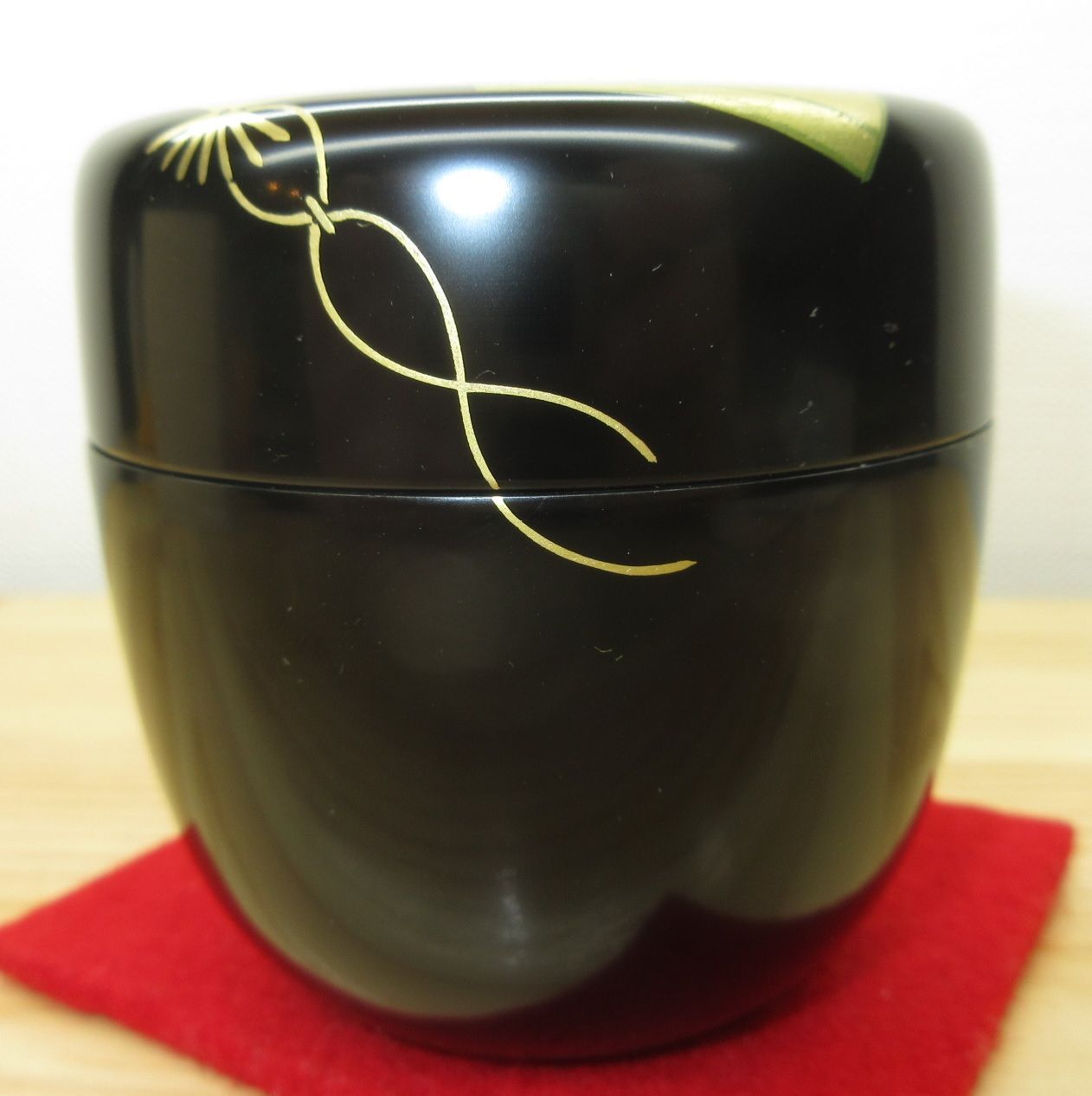 逢絢亭】茶道具 棗 紫寿茶器 京塗 藤蒔絵 表千家書付 初瀬川柳庵 共