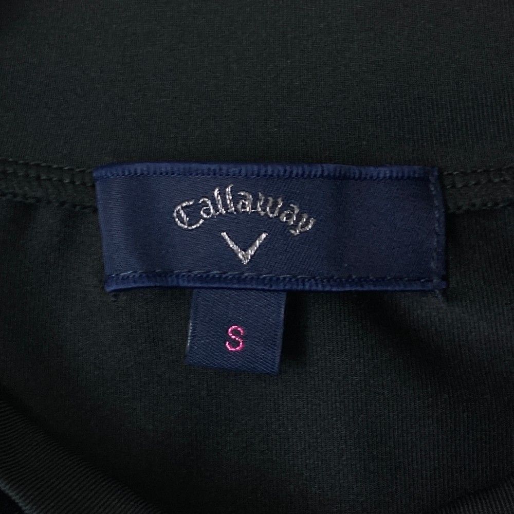 サイズ：S CALLAWAY キャロウェイ  ハイネック 半袖Tシャツ  ブラック系 [240101396638] ゴルフウェア レディース ストスト 新品】CALLAWAY キャロウェイ ハイネック 半袖Tシャツ ブラック
