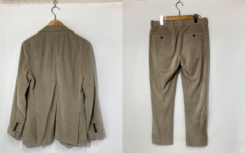 CIRCOLO 1901 チルコロ 1901 セットアップ 3204-404005 コーデュロイ JKT パンツ メンズ サイズ48 Lサイズ相当 ベージュ SETUP A14840