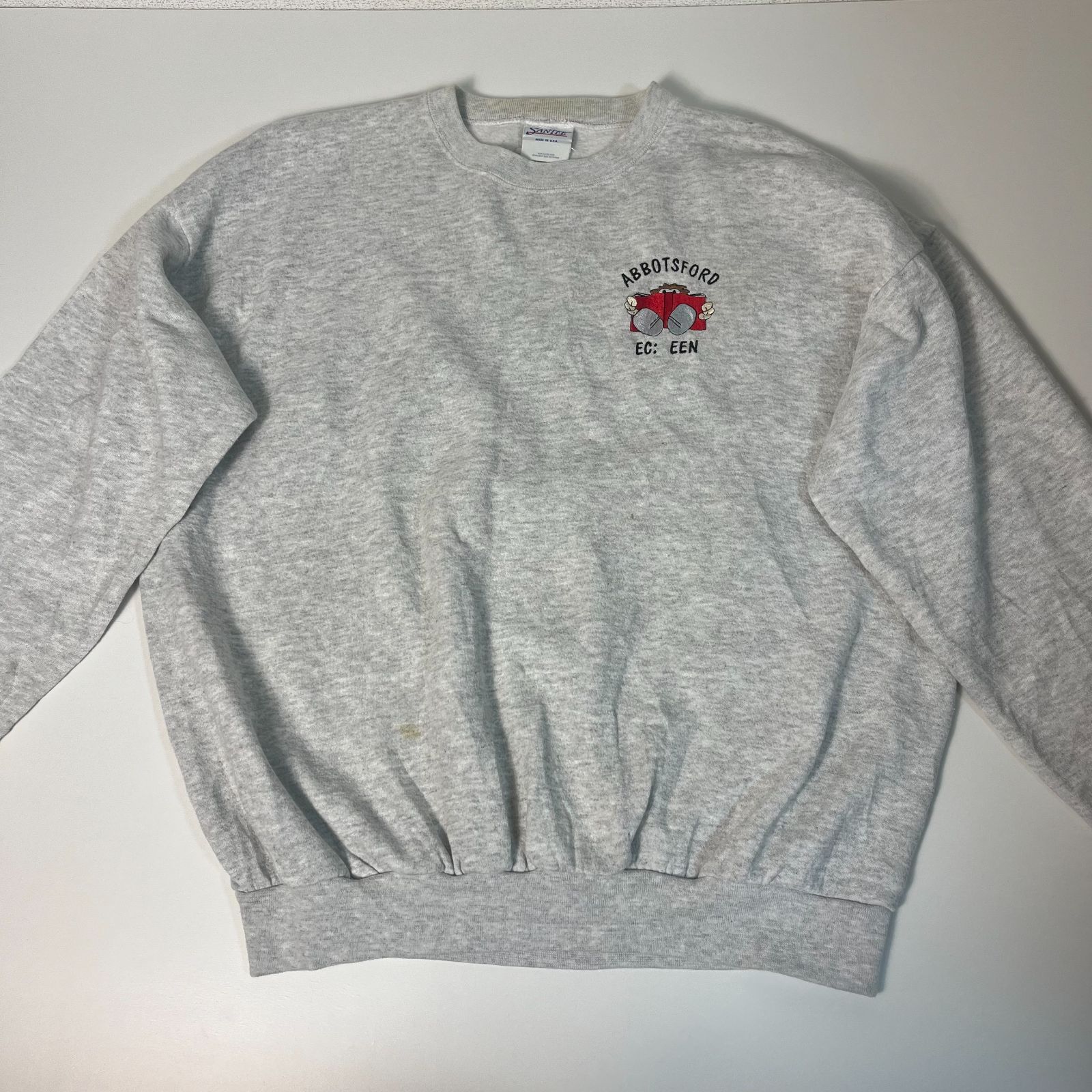 海外古着 90's MADE IN USA  SANTEE 刺繍スウェットシャツ