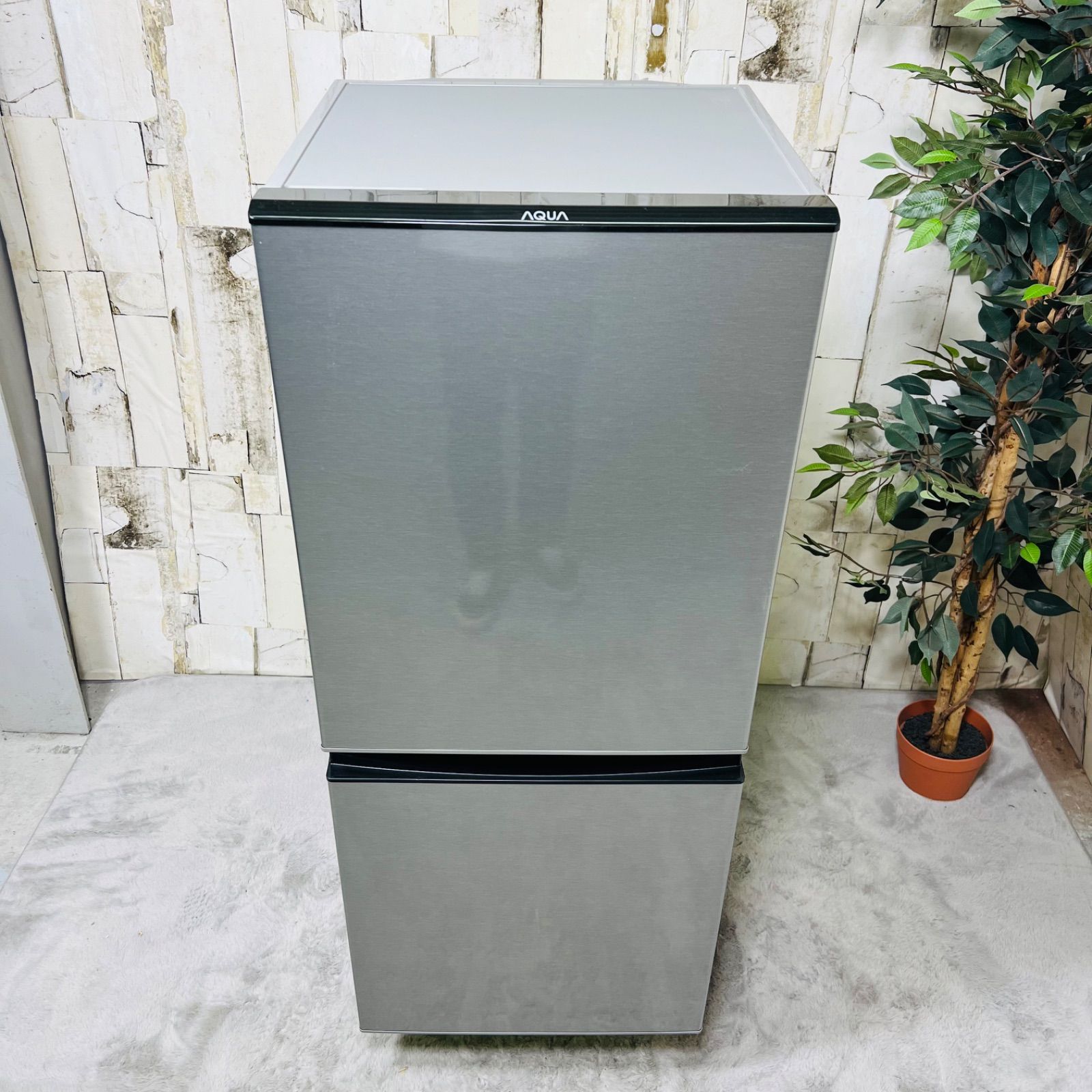 2022年製】AQUA 最新 アクア AQR-J13M(S) ノンフロン冷凍冷蔵庫 AQUA