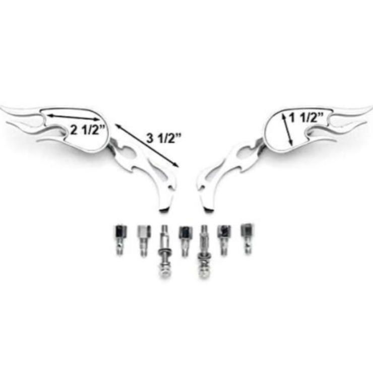 クロームフレイムカスタムリアビューミラーfor クルーザーチョッパーハーレー クロームフレイムカスタムリアビューミラーfor クルーザー