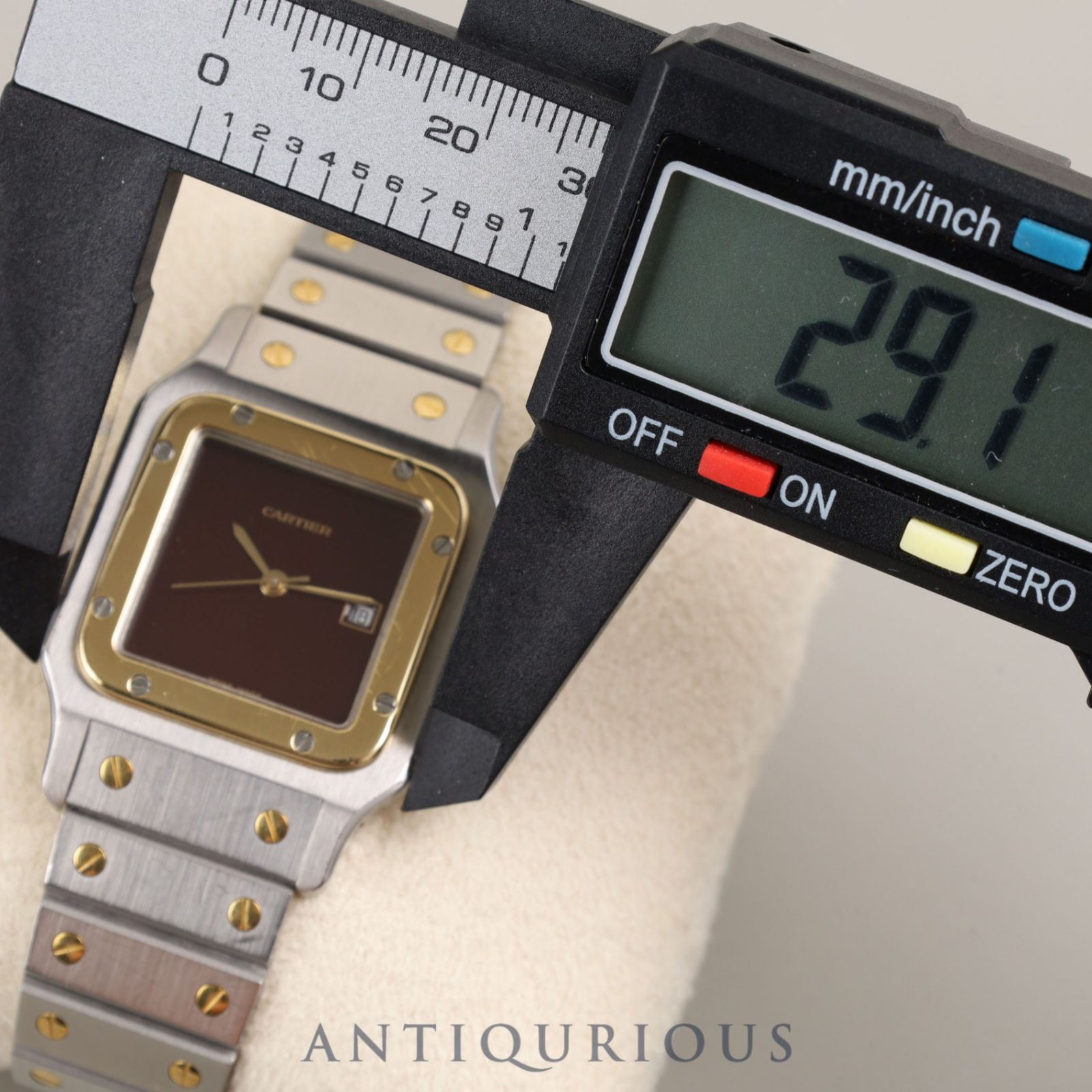 カルティエ サントスガルベLM 45168381 自動巻 SS/YG SS/YG ボルドー