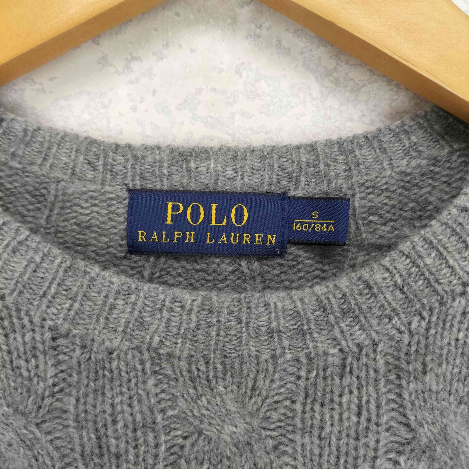 POLO RALPH LAUREN(ポロラルフローレン) ウールカシミヤ ポニー刺繍 ケーブルニット レデ 中古 古着 0429 ポロラルフローレン POLO RALPH LAUREN ウールカシミヤ ポニー