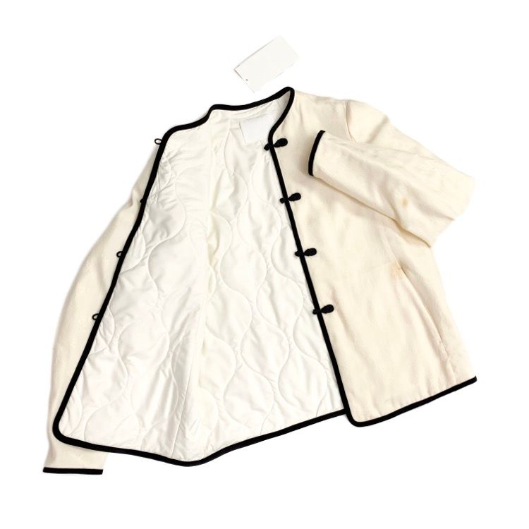 未使用品 Mame Kurogouchi Crane Pattern Jacquared Jacket 未使用品 Mame Kurogouchi Crane Pattern Jacquared Jacket