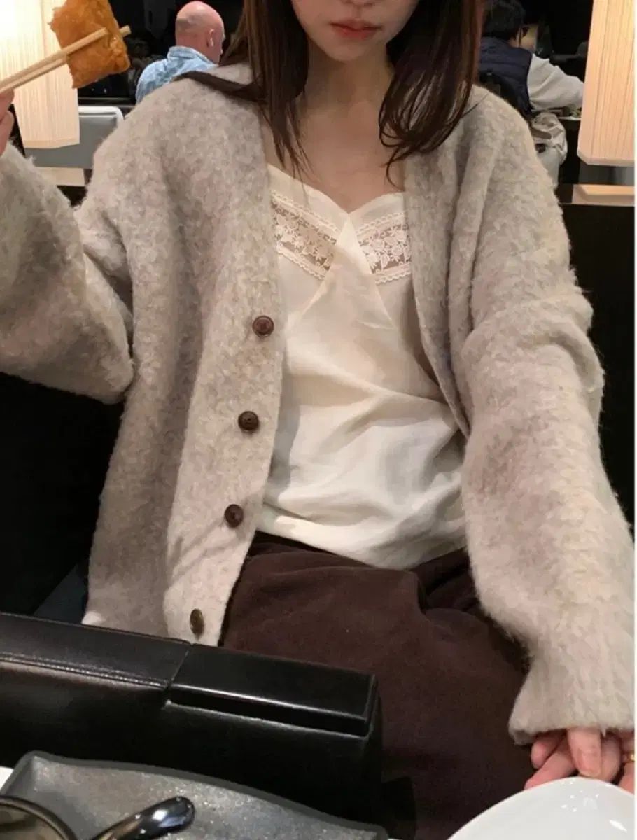  フリル ブラッシュ ニット カーディガン 長袖 カーディガン ボレロ アンサンブル