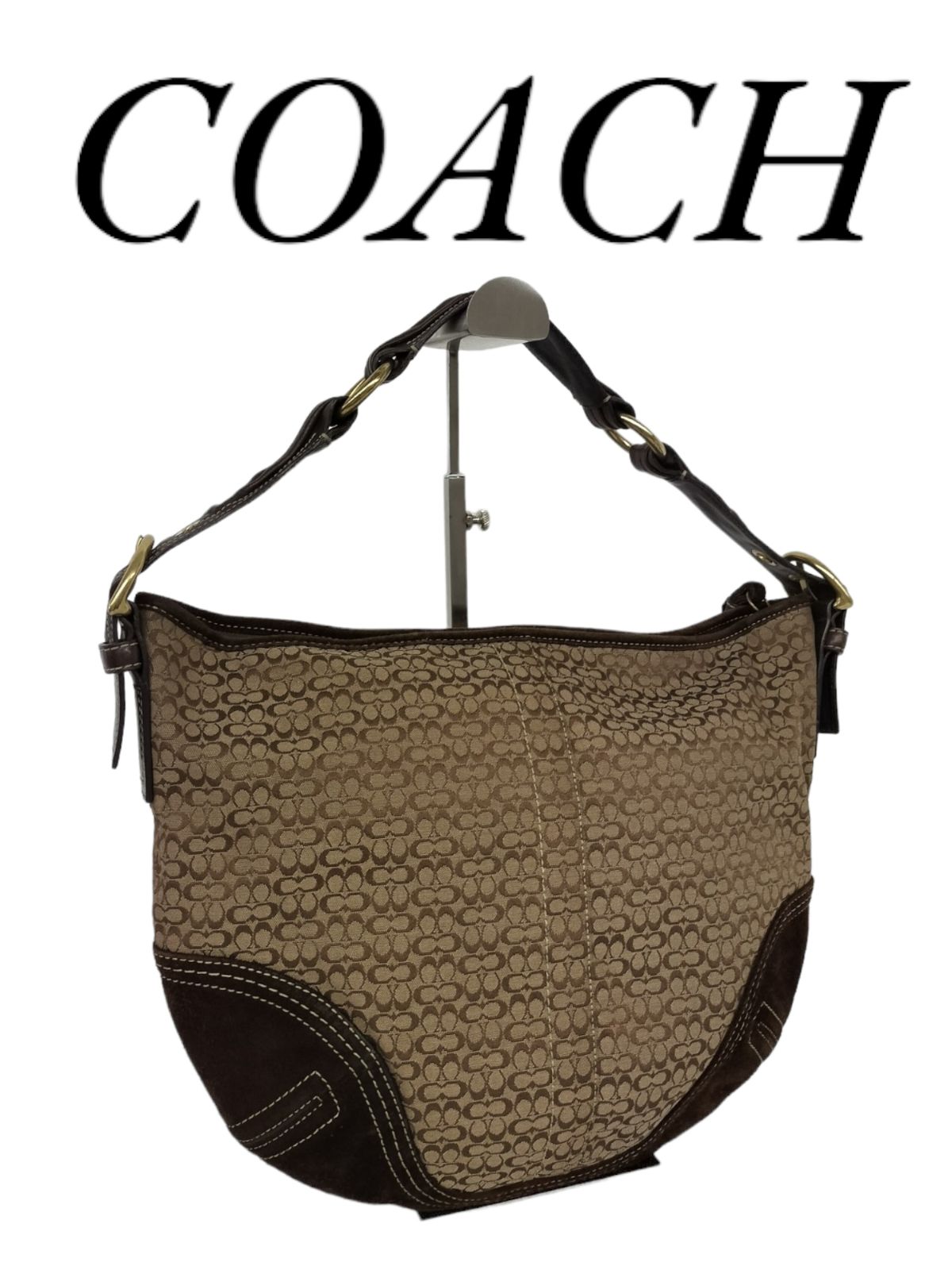 COACH コーチ ミニシグネチャー ワンショルダーバッグ 2158 キャンバス 