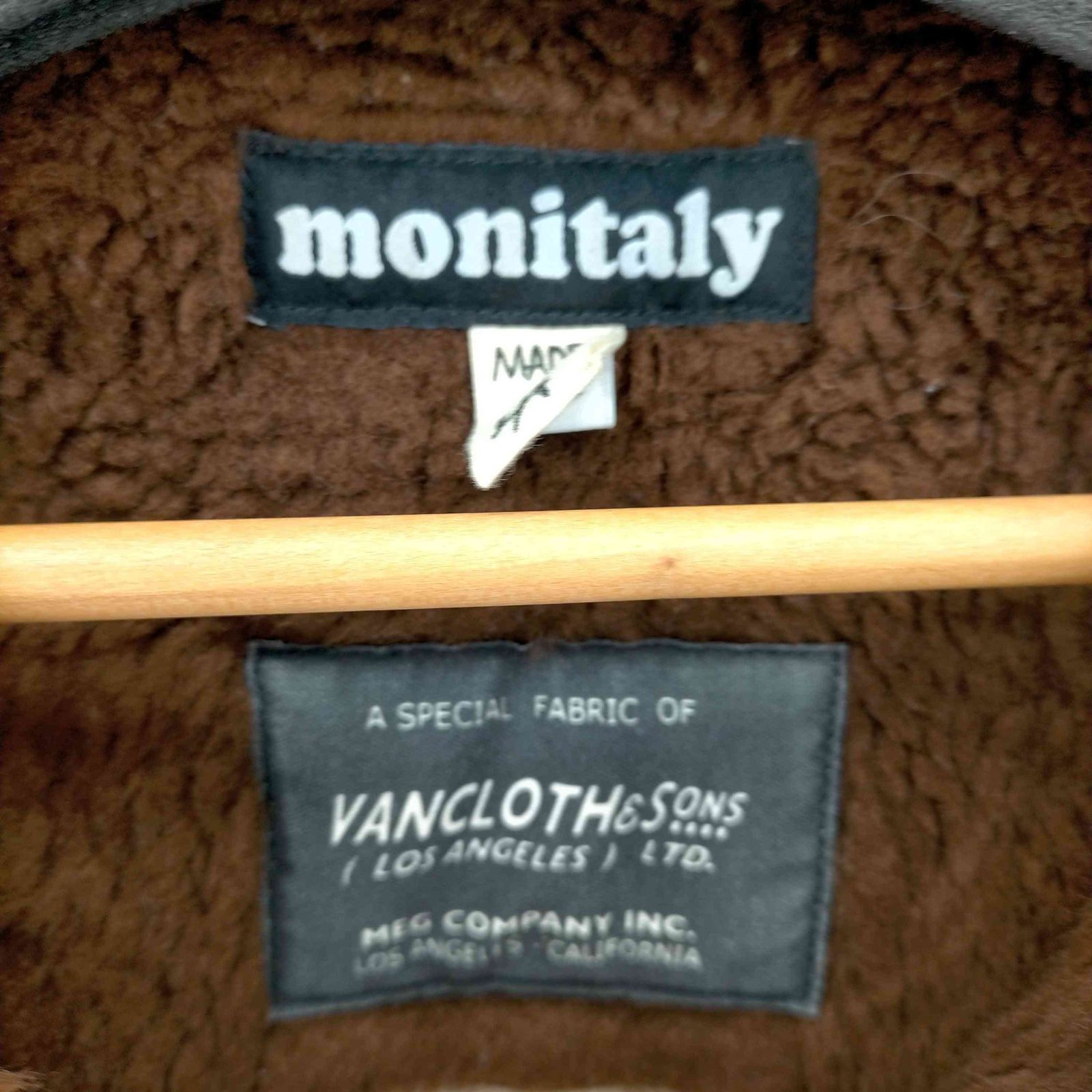 モニタリー MONITALY Cincho Vest チャイナボアベスト Vancloth & Sons 