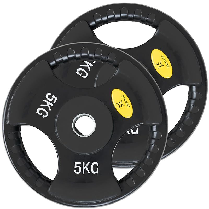 co.jp ボディテック Bodytech バーベルプレート5kg 2枚セット 筋トレ ラバープレート ホームジム バーベル ダンベル プレート ベンチプレス スクワット ディップス スミスマシン φ28mm BTS22CM008 1