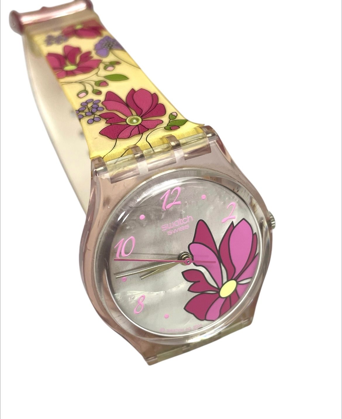 稼働 良品  Swatch スウォッチGENT BLOOMING BOUQUET腕時計 花柄 フラワー