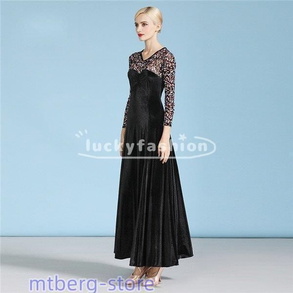 スタンダードドレス　ダンス練習着　ダンスパーティーにも！ 楽天市場】社交ダンスドレス スタンダードドレス モダンドレス