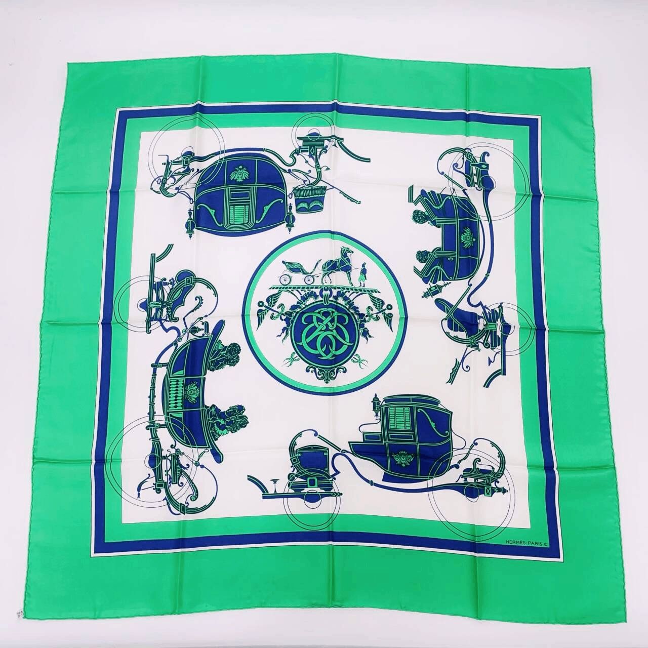 美品 HERMES エルメス カレ90 EX-LIBRIS エクスリブリス