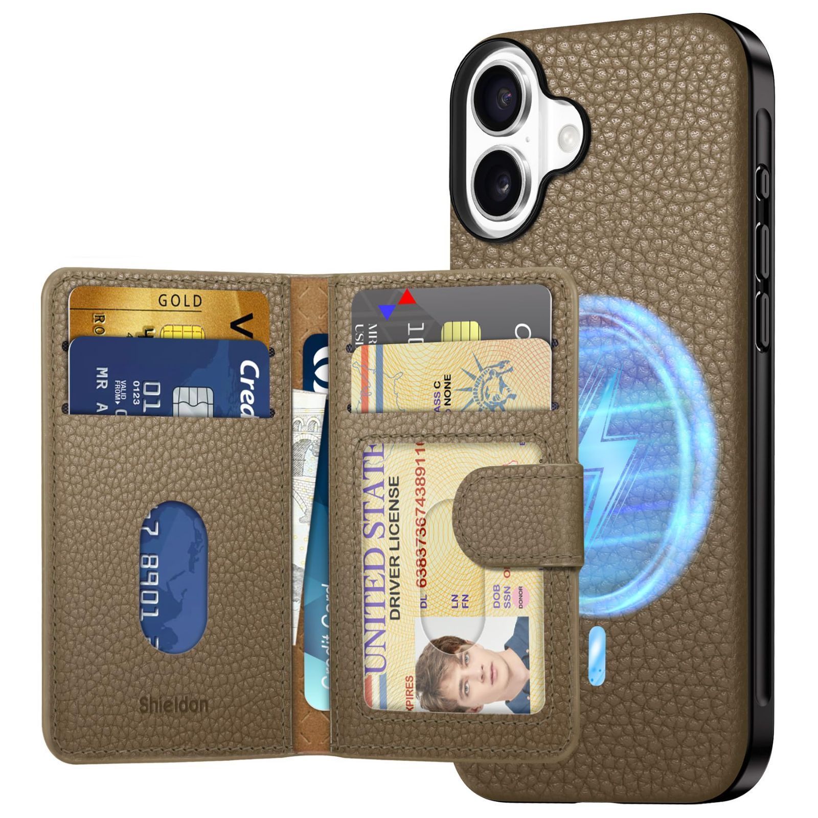 新着商品 対応 Plus スマホケース アイホン16 携帯便利 カメラ保護 指紋防止 2025年発売 軽量 滑り止め 対応ケース あいふぉん16プラス 6.7インチ対応 背面保護 ベーシックケース 磁気充電可 RFIDブロッキング 5G 6枚カード収納
