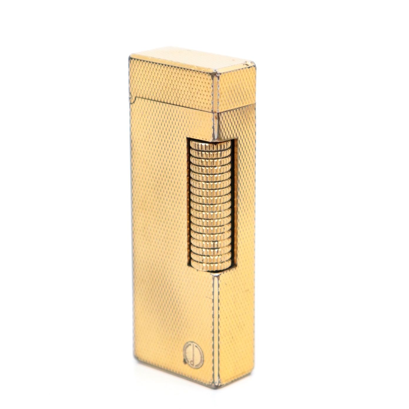 美品 Dunhill ダンヒル クロスカット ローラー式 ガスライター 