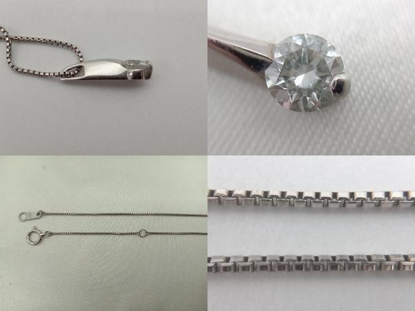 Pt900 Pt850】 3.2g 約40cm ダイヤモンド 0.259ct ネックレス