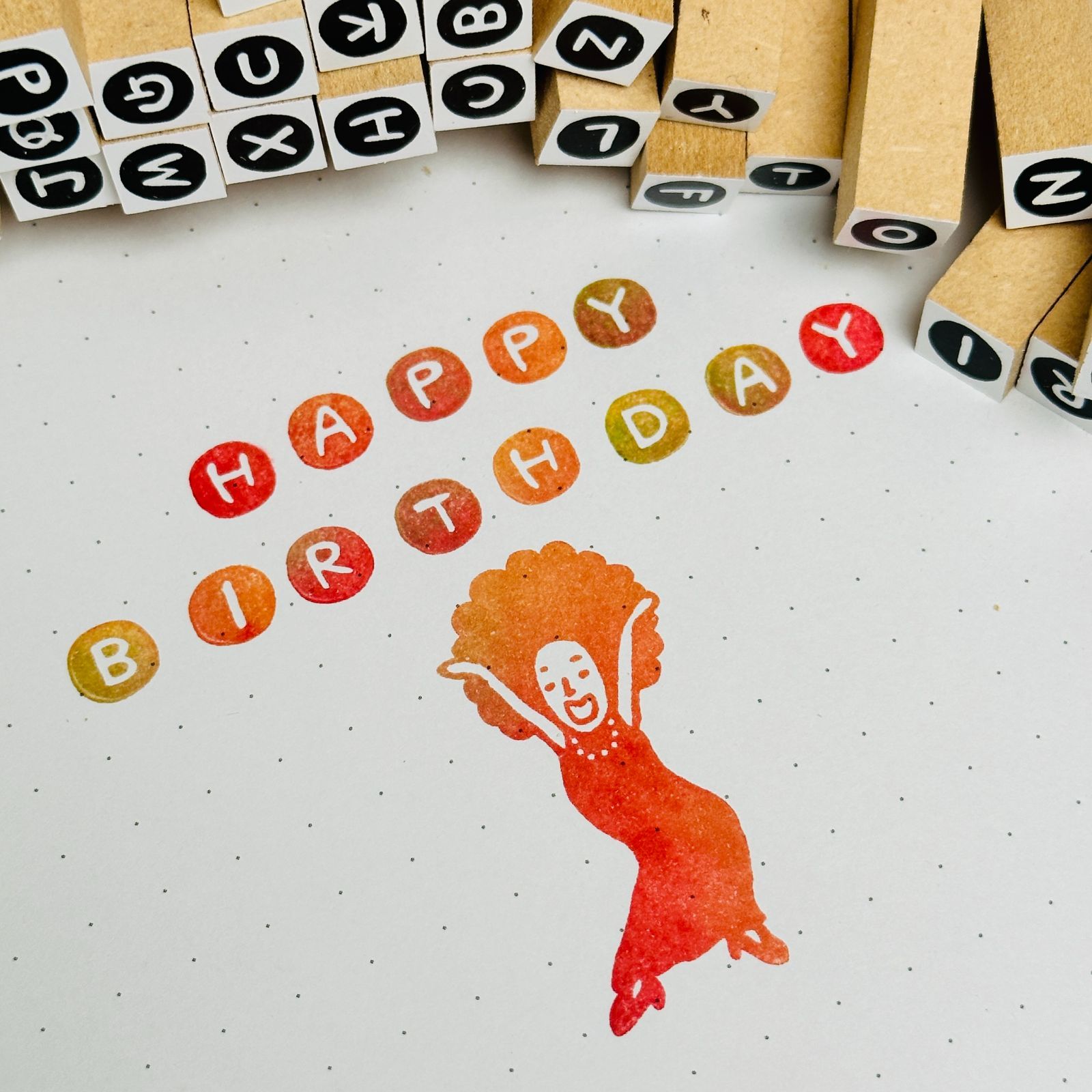 26本 きセット リニューアル アルファベット10㎜角＊ラバースタンプ セット＊RS036_o