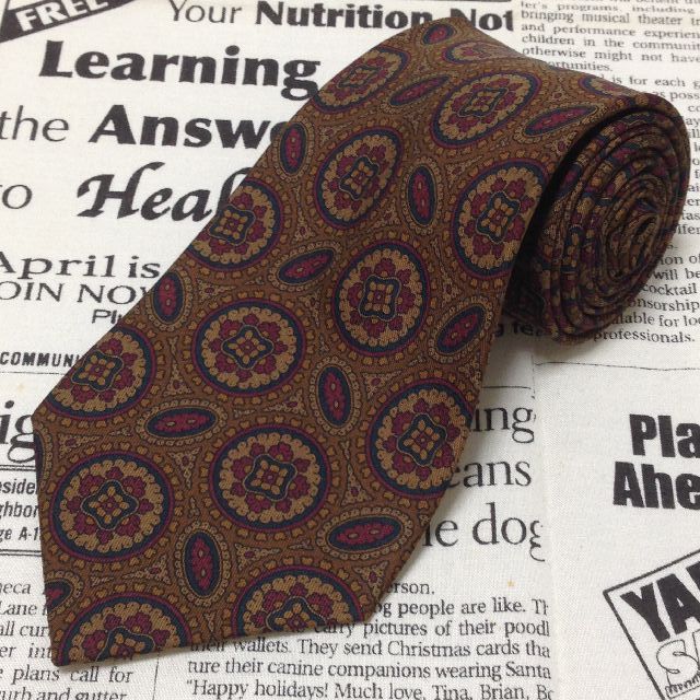 イヴサンローラン Yves Saint Laurent YSL 微光沢 ネクタイ 日本製 シルク100% パターン柄 ミックス H-006868 ゆうパケット