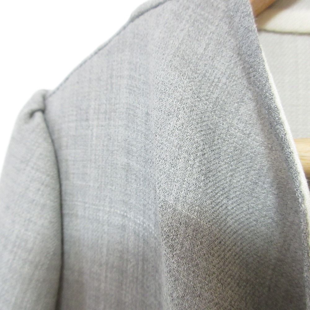 美品 FOXEY フォクシー 1B ダブルフェイス ノーカラーロング
