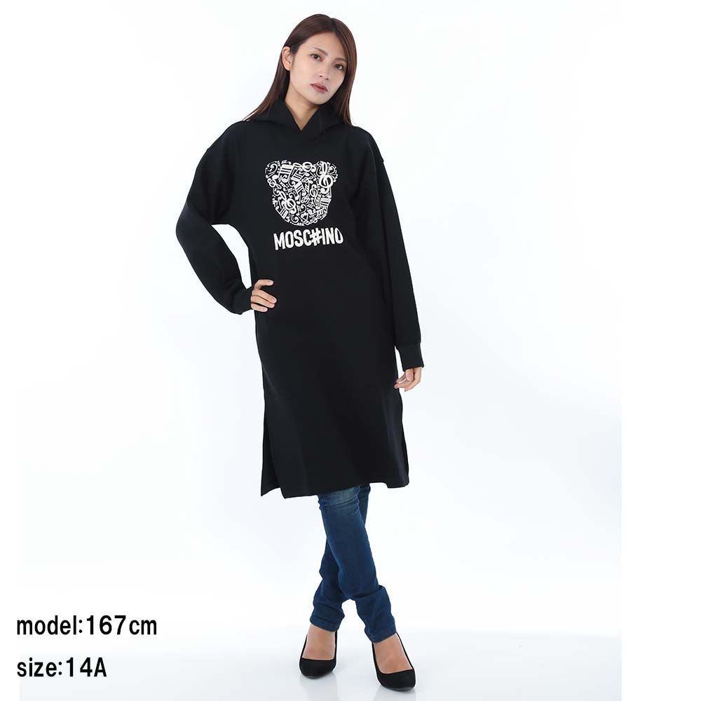 MOSCHINO KIDS モスキーノキッズ HDV0GR LDA58 60100 スウェットワンピース 大人もOK