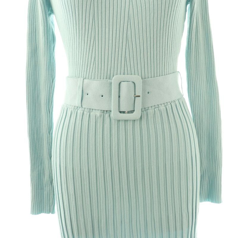 新品 PINKY&DIANNE 定価2.3万 リブニットワンピース 美シルエット ピンキー&ダイアン ピンダイ PINKY&DIANNE 23AW ミックス