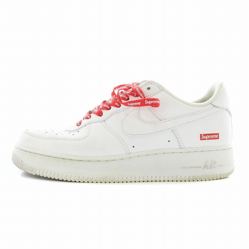 ナイキ NIKE × シュプリーム Supreme エアフォース1 ロー ホワイト Air Force 1 Low White スニーカー レザー ローカット US9 27cm 白 ホワイト CU9225-100 |XZ GY18