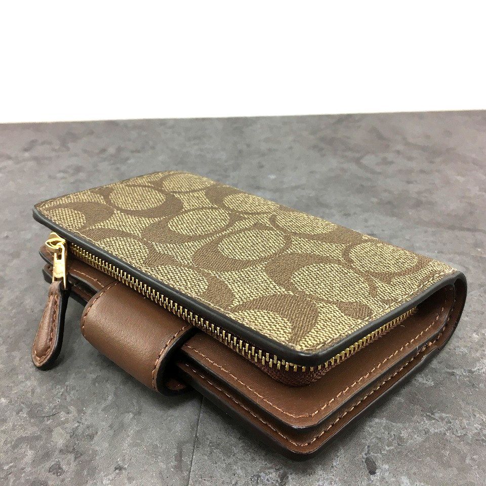 送料込み！ 未使用品 COACH ミディアムウォレット C0082 ブラウン 420  