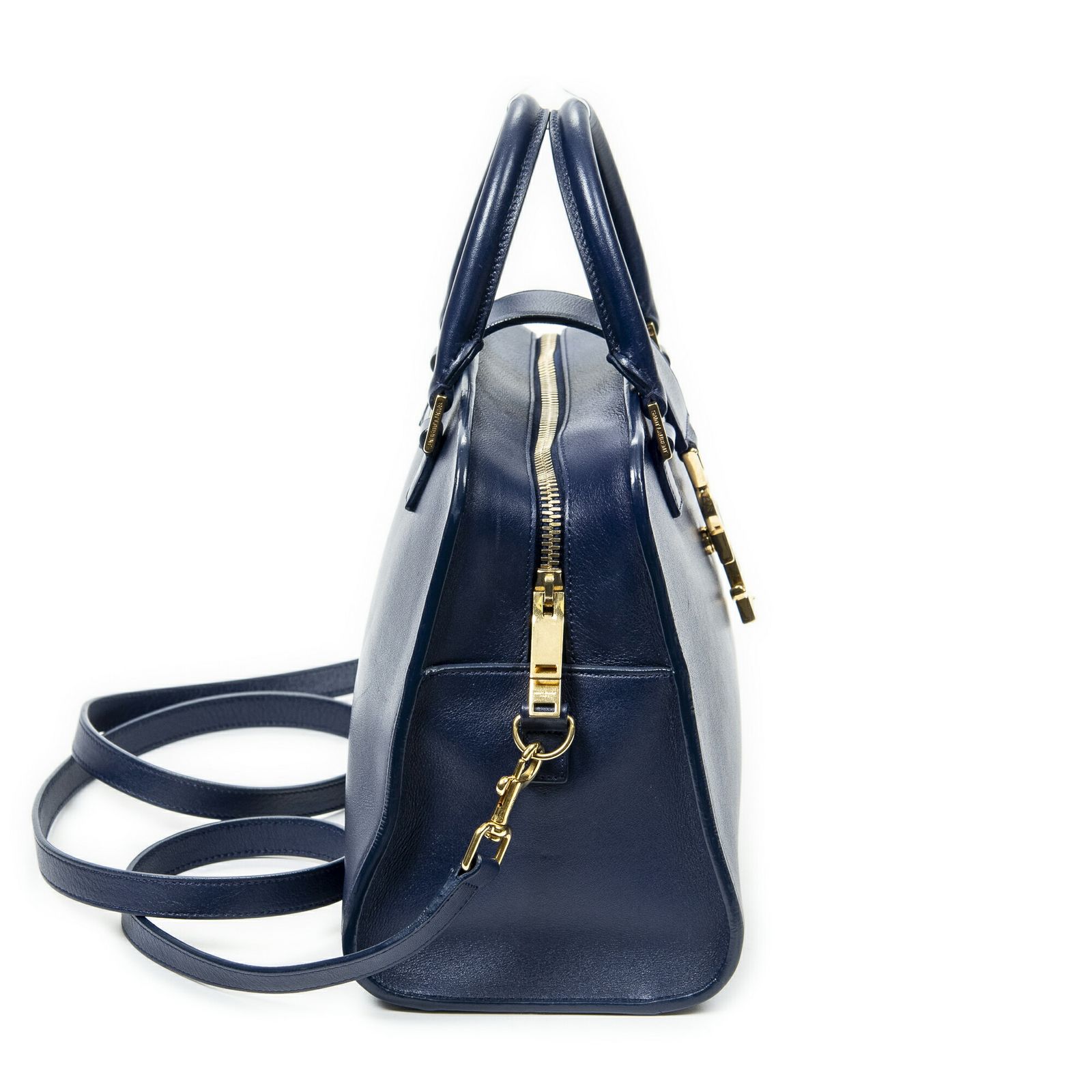 YVES SAINT LAURENT イヴサンローランネイビーカーフスキンレザーA NEXPOTALLINN_EU