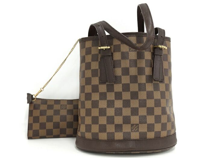 LOUIS VUITTON マレ ハンドバッグ ポーチ付き ダミエ エベヌ