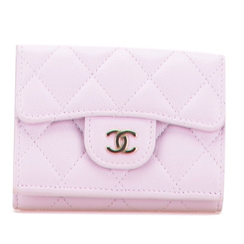 シャネル マトラッセ ココマーク パープル キャビアスキン レディース CHANEL 214-30895