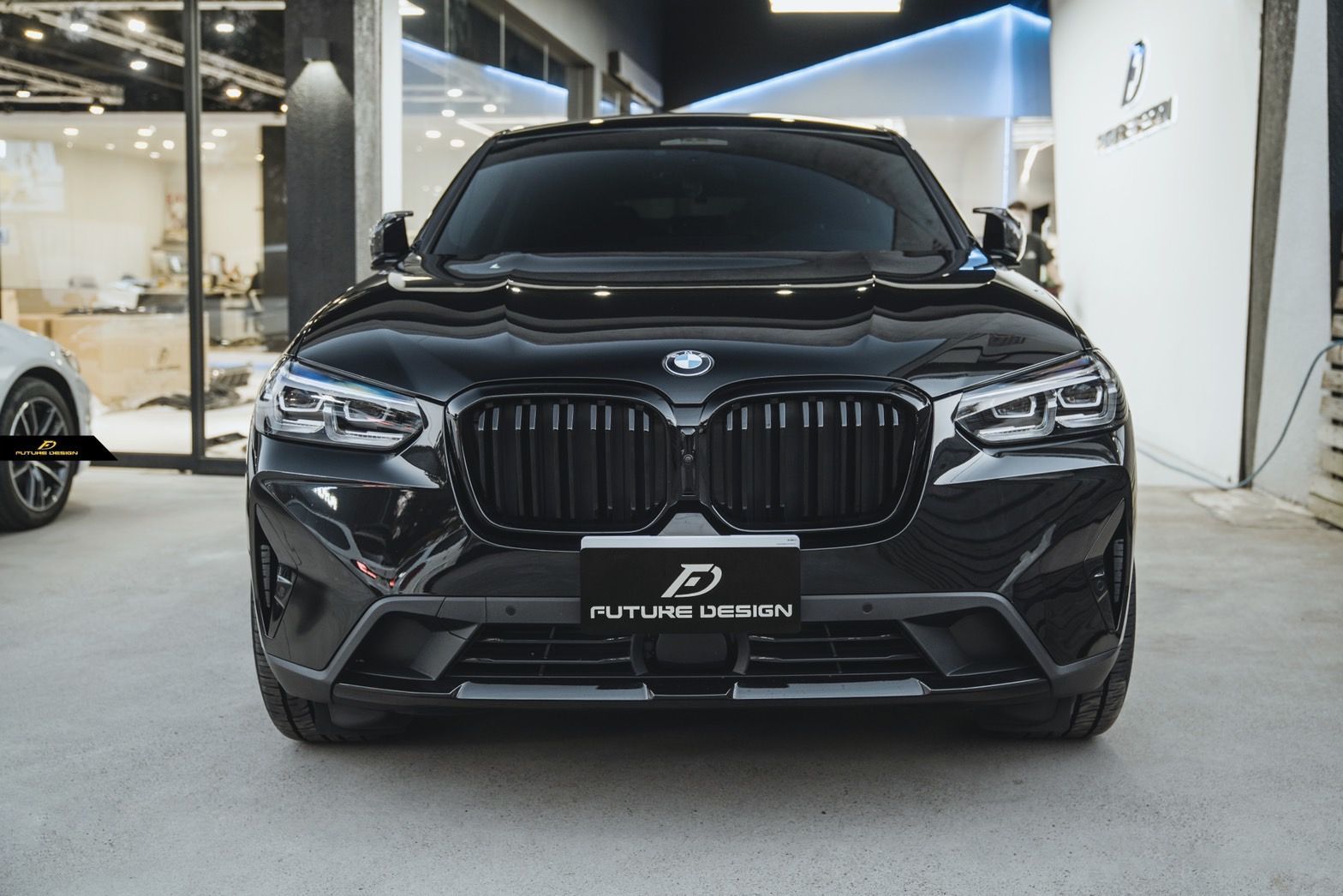 FUTURE DESIGN BMW G01 X3 G02 X4 後期用 フロント用 艶ありブラック キドニーグリル センターグリル S2 カスタム エアロ