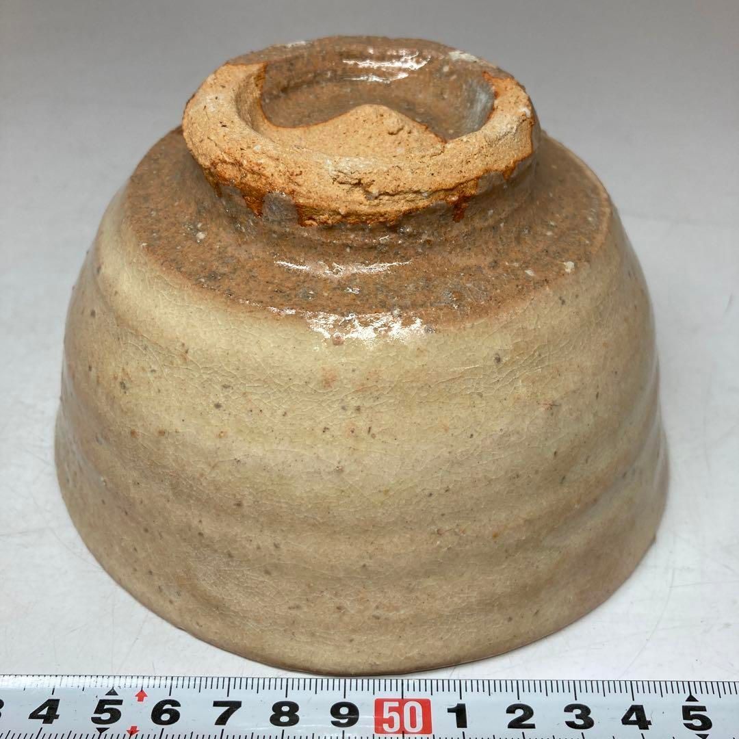 水野富弘作　粉引茶碗　清水公照書　共箱　直径14.1cm 東H6-0112① 水野富弘作 粉引茶碗 清水公照書 共箱 直径14.1cm 東H6-0112①