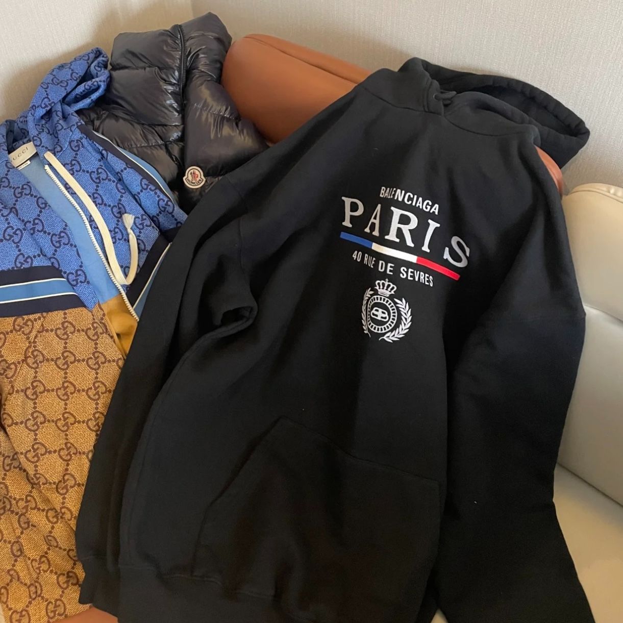 balenciagaバレンシアガ paris flag パーカー - メルカリ