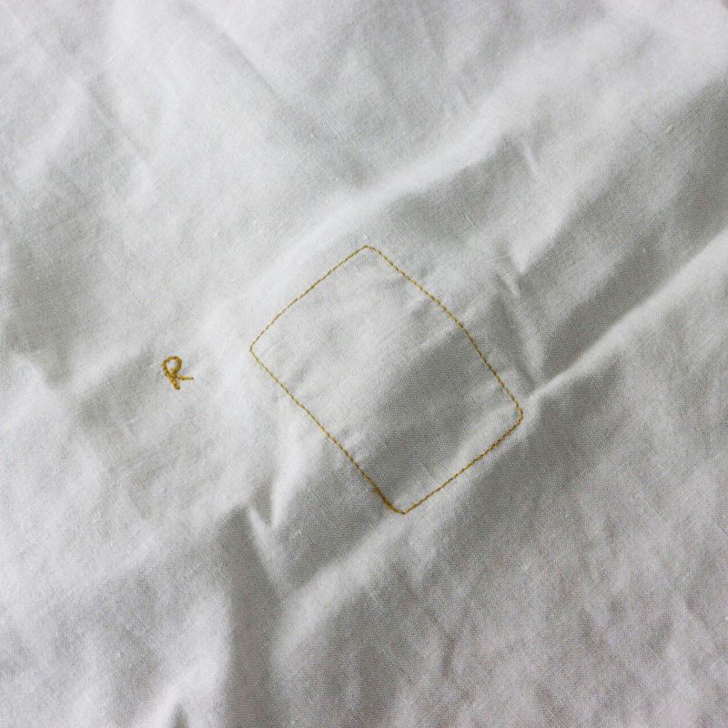 リネンの908イージーシャツ キナリ