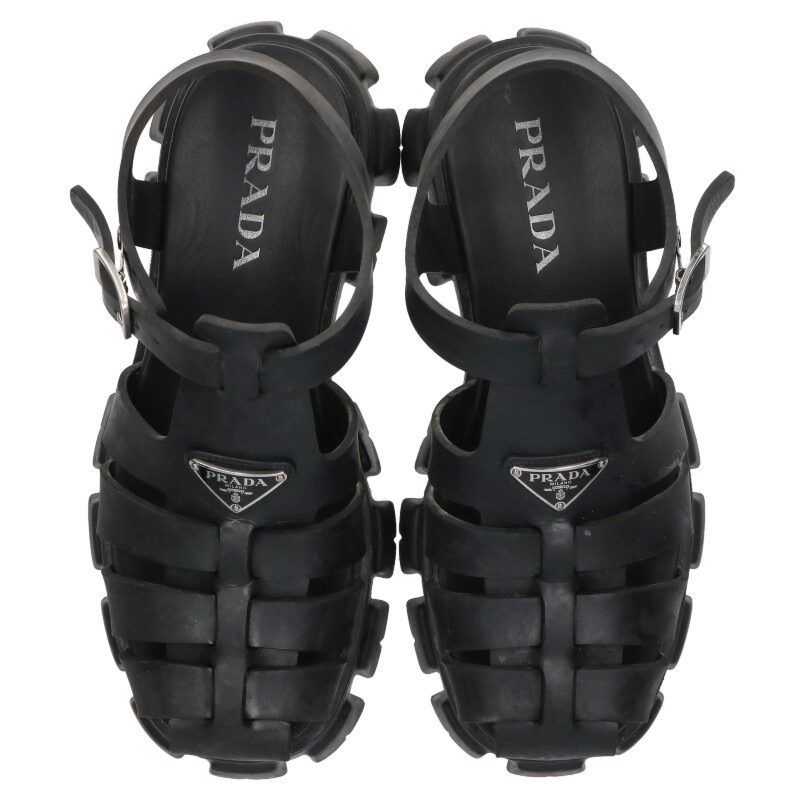 プラダ モノリス 三角ロゴプレートラバーサンダル メンズ 8