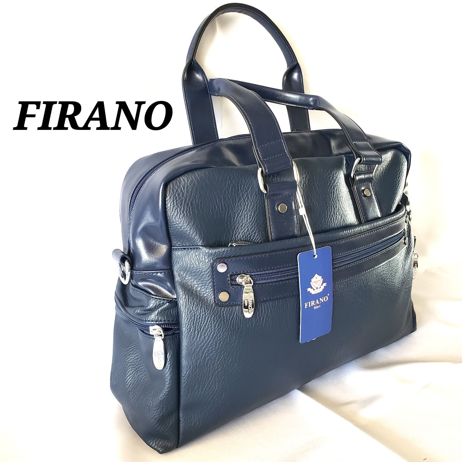 ✨新品✨FIRANO フィラノ メンズビジネスバッグ ネイビー - ﾘﾕｰｽｼｮｯﾌﾟ