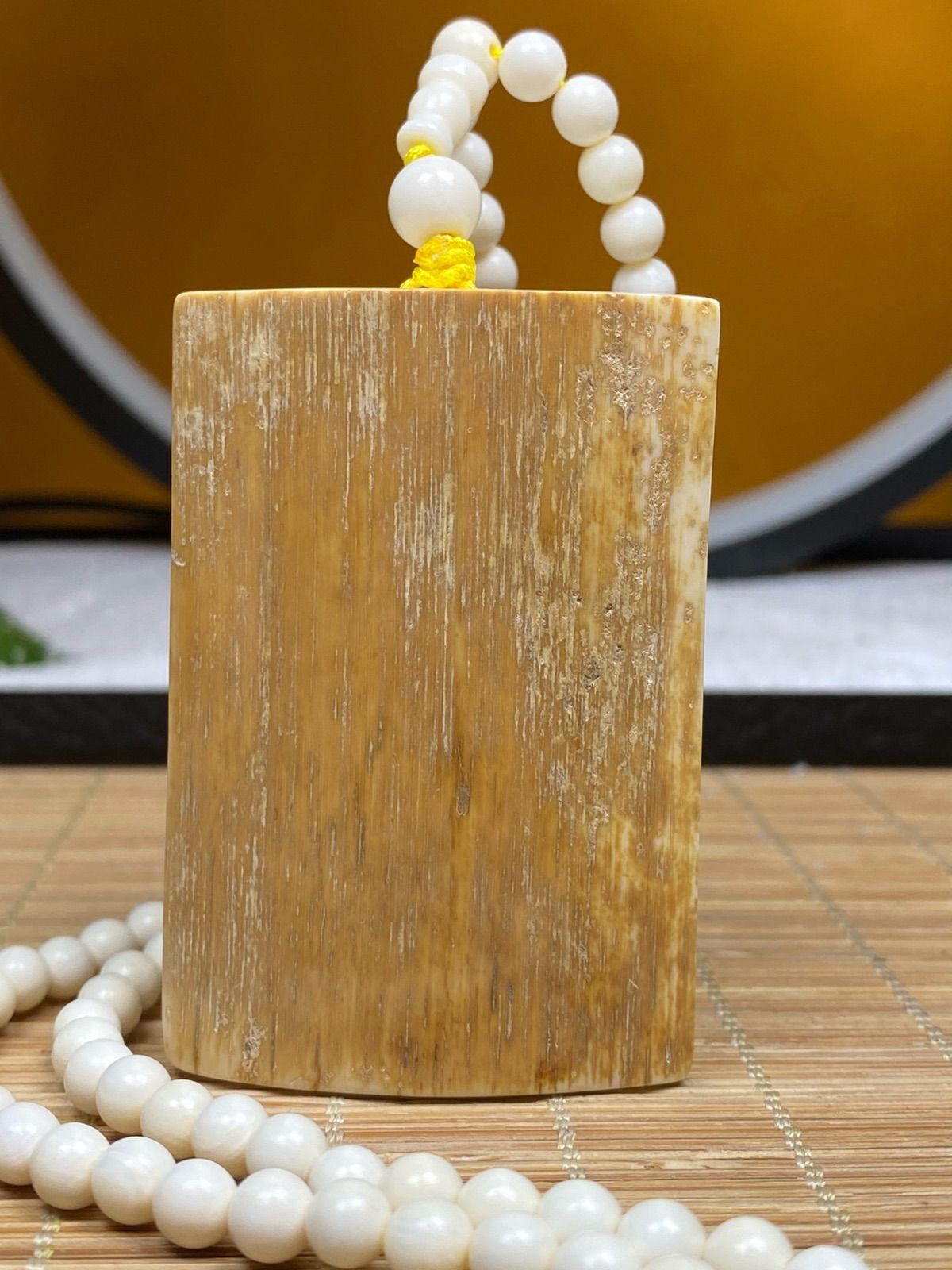 天然マンモス牙手彫り老子説教ネックレス - メルカリ