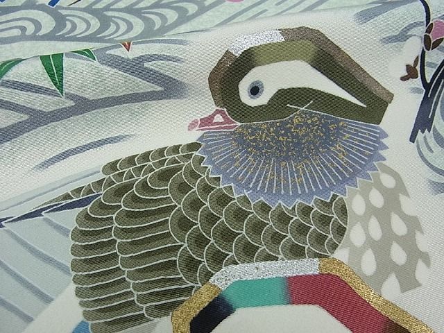 期間限定セール20％off○超大作 人間国宝・羽田登喜男 訪問着 鴛鴦21